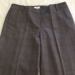 Wide leg, cuffed wool pants